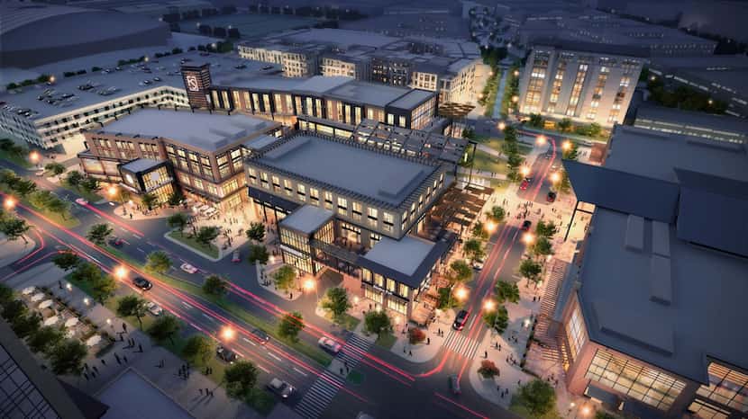 The SkyHouse Frisco apartment tower will be next to the Hub, Frisco Station's retail,...