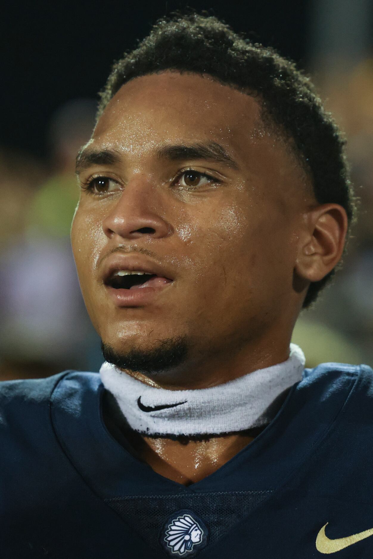 Keller High School Amarion Henry (11) watches the play during the fourth quarter of the game...