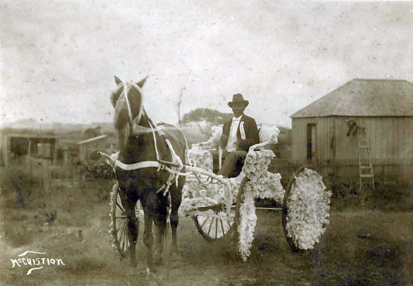 Mr. Daniel. N. Leathers Sr., in a decorated carriage for a Juneteenth parade in 1900 in...