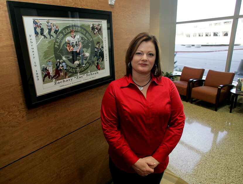 Karen Schrah of Plano is an advocate for screening kids for heart problems after her son...