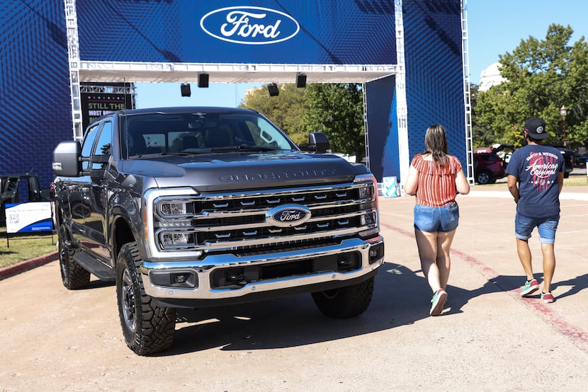 The New Ford F-Series Super Duty truck, Sunday, Oct. 2, 2022 at Fair Park in Dallas.