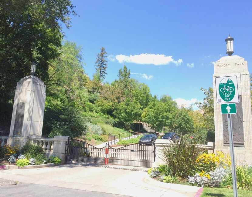 Memory Park in downtown Salt Lake City serves as the entrance to City Creek Canyon Trail.