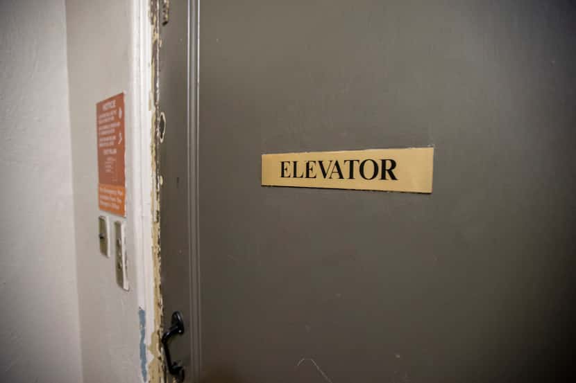 They don't make elevators like this anymore. This 1936-era elevator is so old the door to it...