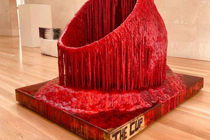 Sterling Ruby's The Cup, from 2013, is made from foam, urethane, wood and spray paint.