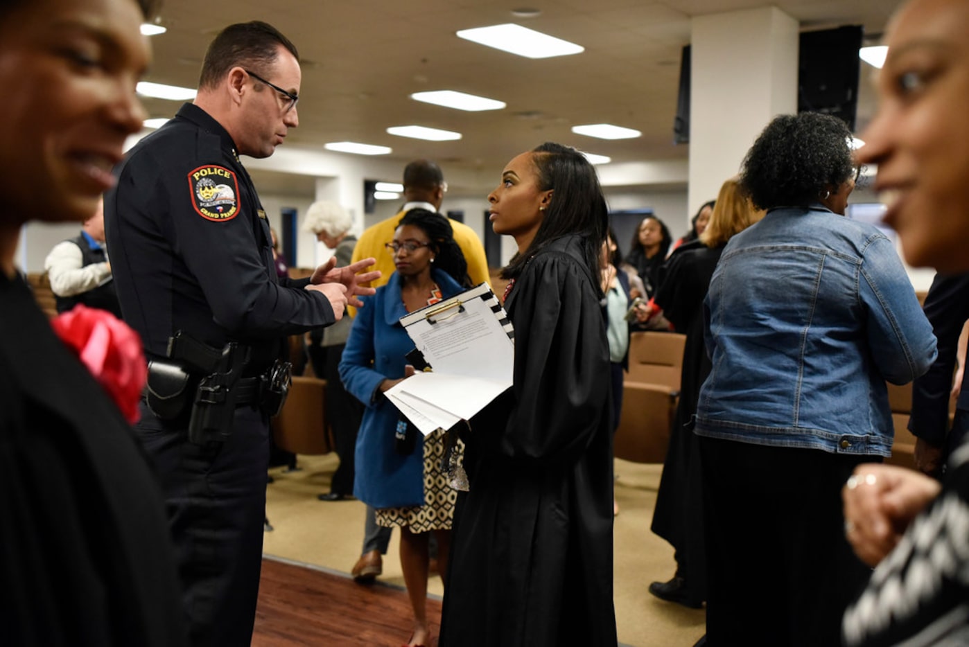 Grand Prairie Assistant Police Chief Daniel Scesne and Dallas County Criminal Court Judge...