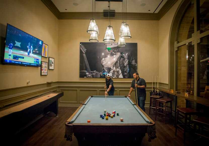 Outlaw Taproom's pool table and shuffleboard on Feb. 17, 2017.