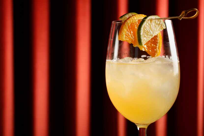 The summer sangria cocktail with Cooper & Thief tequila-barrel-aged sauvignon blanc, Codigo...