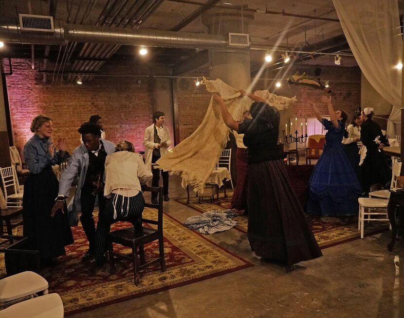 The cast of Cry Havoc Theater Company's "Committed: Mad Women of the Asylum" performs on the...