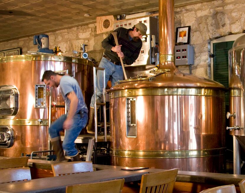 At Fredericksburg  Brewing Co., tours include a visit to the tank room.