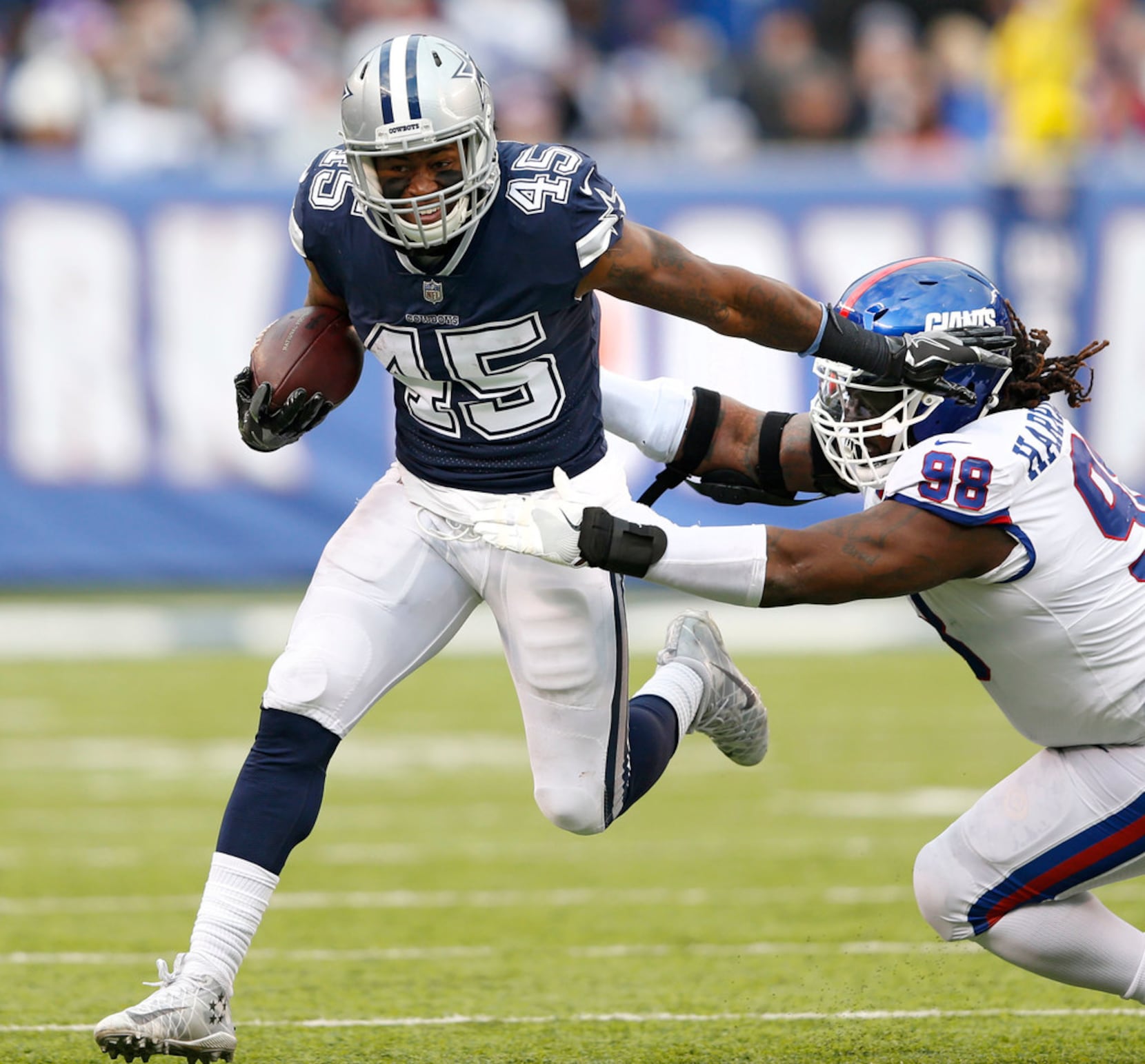 December 16, 2018: Dallas Cowboys running back Rod Smith (45) during NFL  football game action between the Dallas Cowboys and the Indianapolis Colts  at Lucas Oil Stadium in Indianapolis, Indiana. Indianapolis defeated