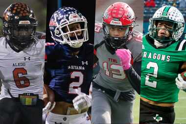 Fro left to right: DeMarco Roberts (Aledo), Billy Bowman Jr. (Denton Ryan), Javien Clemmer...