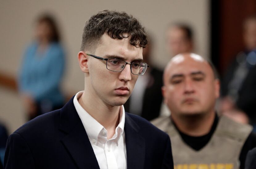 El Paso Walmart mass shooter Patrick Crusius is arraigned Thursday, Oct., 10, 2019 in state...