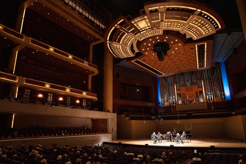 In April, pianist and Dallas Symphony Orchestra Arist-In-Residence, Emanuel Ax, on piano,...