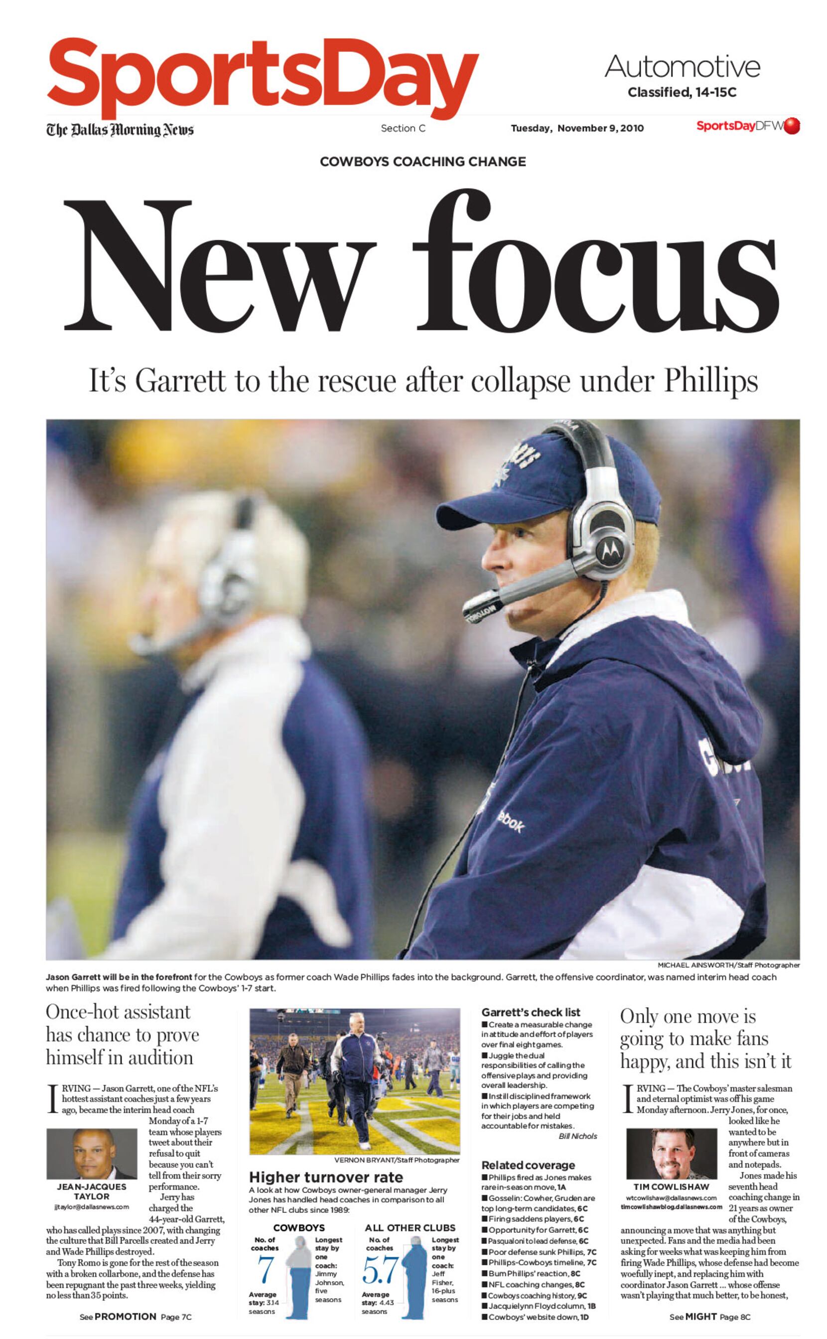 Cowboys fire coach Wade Phillips - The San Diego Union-Tribune