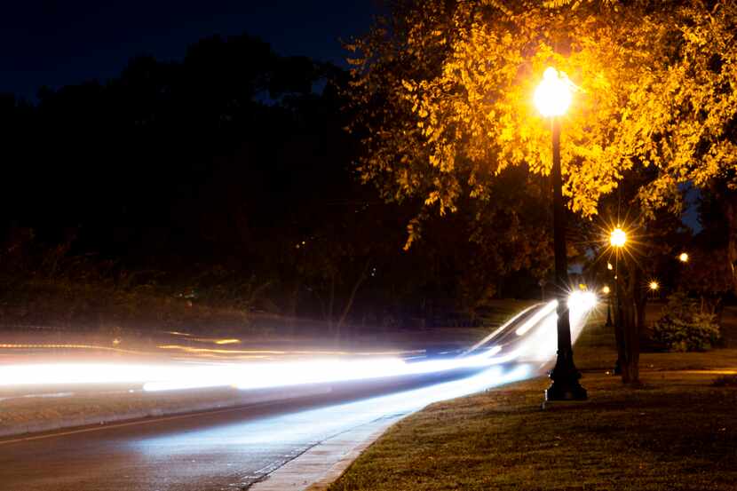 Street lights on W Red Bird Ln in Dallas photographed on Thursday, Nov. 5, 2020. The city of...