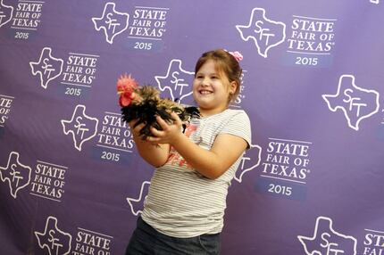 Samantha Sibley, 9, of Burleson cajoled 29 cock-a-doodle-doos out of Spunky, a 3-year-old...