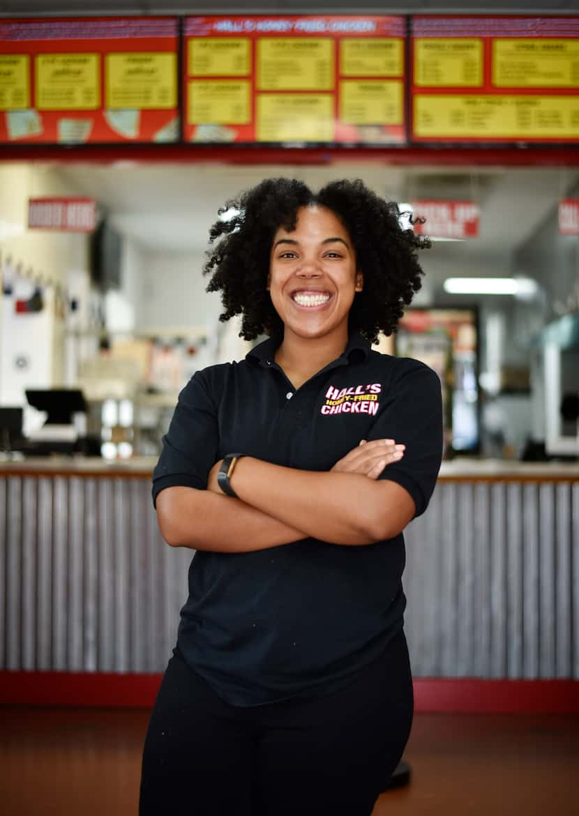 Mackenzie Hall, owner of Hall's Honey Fried Chicken at the Medical District location.