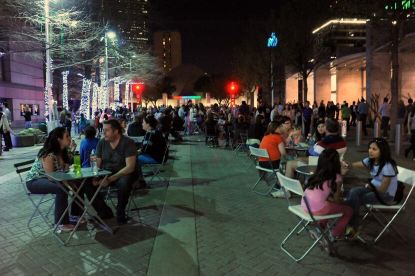 The Spring Block Party galleries were packed both inside and out in the Arts District on...