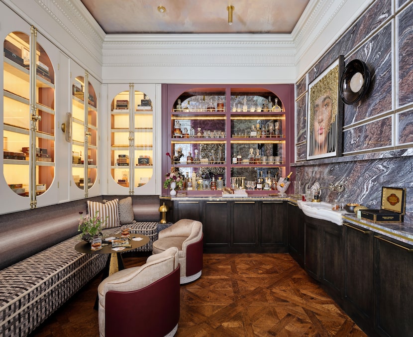 Dallas-based Traci Connell Interiors reimagined the idea of a cigar lounge as the "Femme...