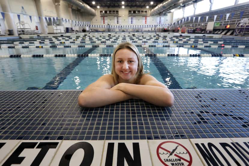 Frisco Independence swimmer Sienna Schellenger poses for a photograph at the Bruce Eubanks...