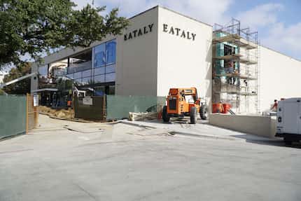 Construction crews work on the new Eataly at NorthPark Center in Dallas.
