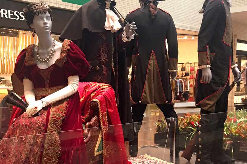 A photo of the exhibit 'The Fabric of Opera' at NorthPark Center 