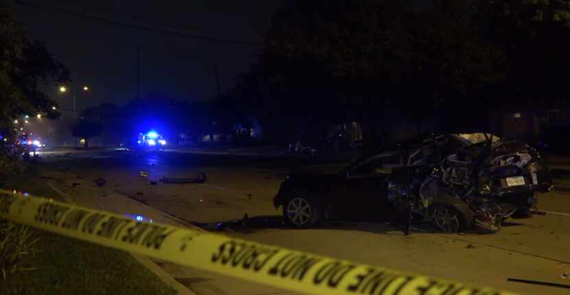The scene of the crash on North Masters Drive. Police said a driver under the influence of...