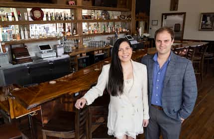 April Segovia (left) and her husband, Jeff Karetnick, own Meyboom Brasserie in Dallas.