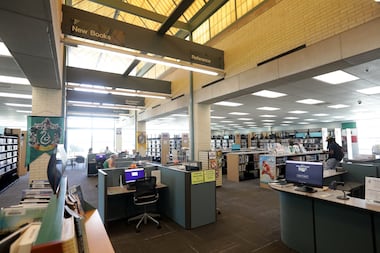 Dallas' North Oak Cliff Branch Library, seen here in June 2021, is one of two libraries...