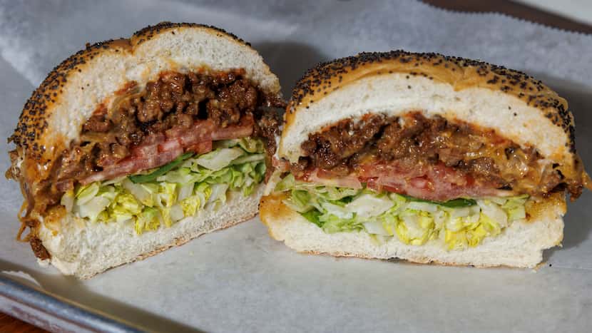 Shug’s Bagels in Dallas offers a chopped cheese sandwich.