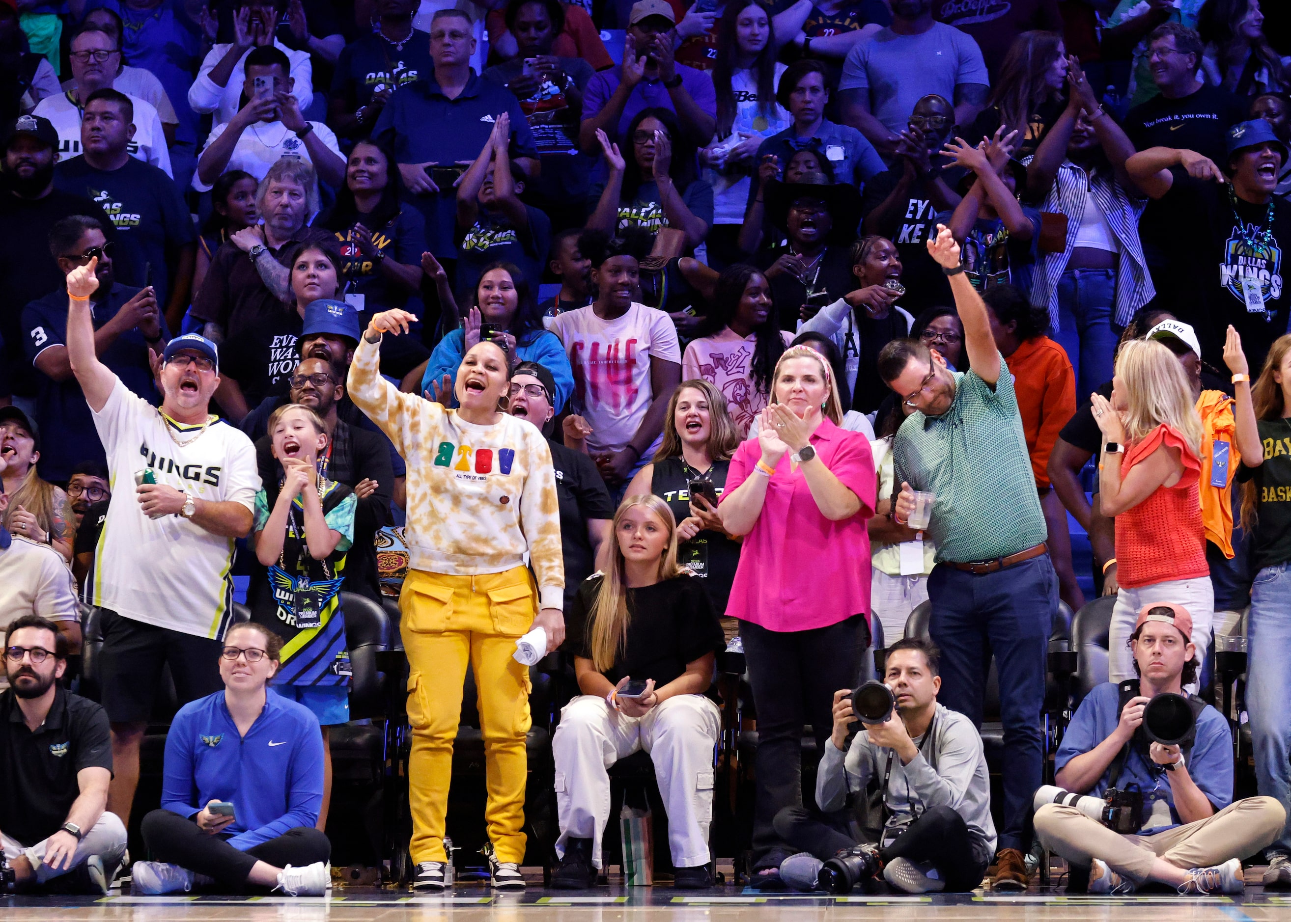 The fans were on their feet and celebrating as the Dallas Wings pulled away late in the...