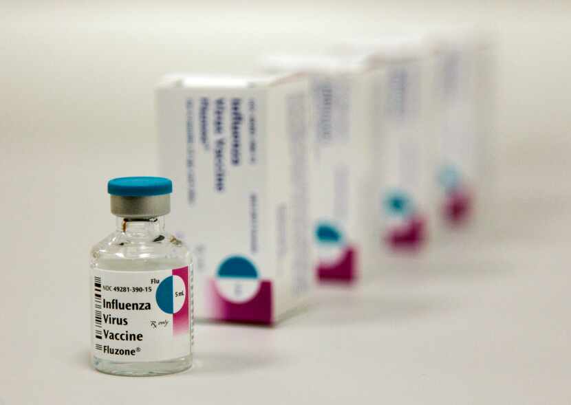 Flu vaccine vials.