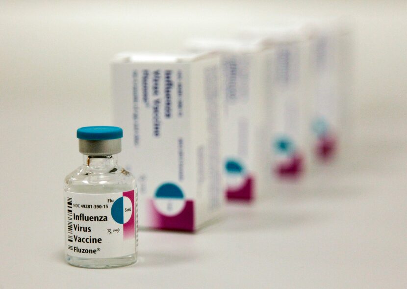 Flu vaccine vials.