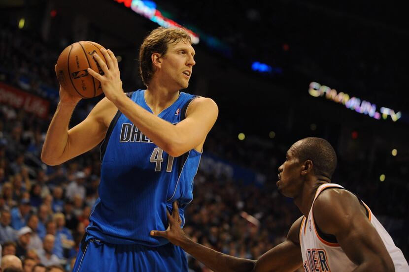 Nov 6, 2013; Oklahoma City, OK, USA; Dallas Mavericks power forward Dirk Nowitzki (41)...