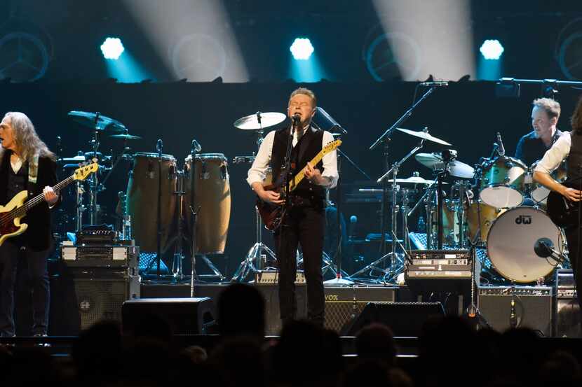 Don Henley (center) performed with other members of the Eagles at the American Airlines...