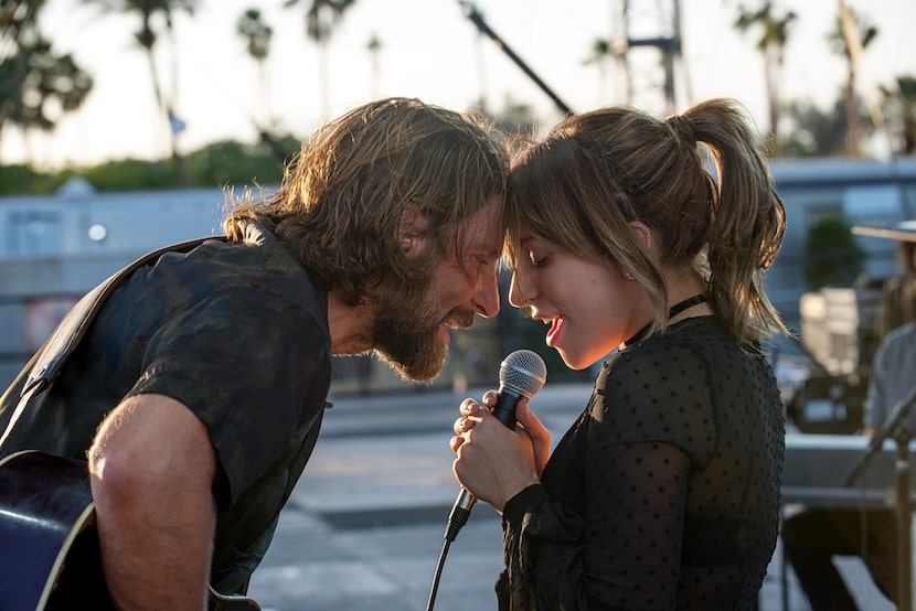 Bradley Cooper and Lady Gaga in "A Star is Born."