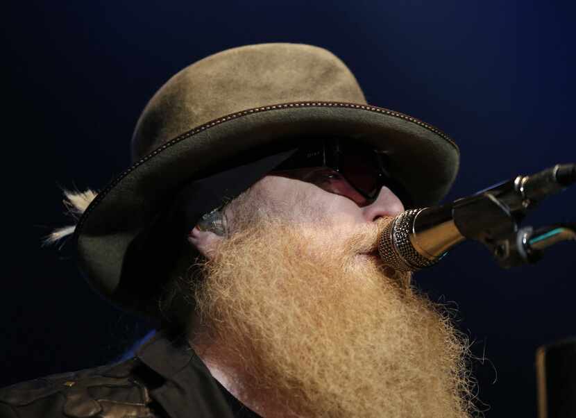 Bassist Dusty Hill and ZZ Top perform at the Music Hall at Fair Park in Dallas on Sept. 4,...
