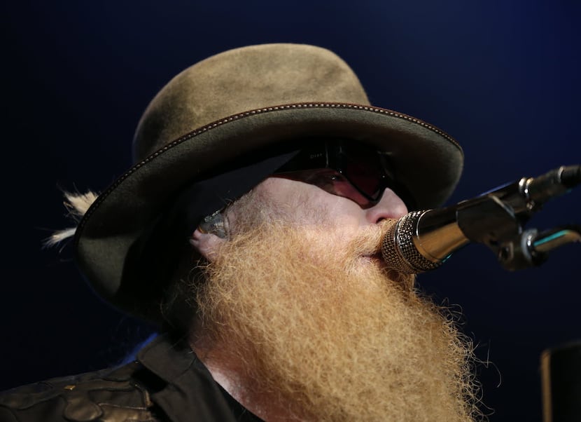 Bassist Dusty Hill and ZZ Top perform at the Music Hall at Fair Park in Dallas on Sept. 4,...