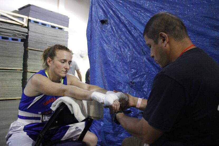 Hannah Gandy, who has served with the Addison Police Department for two years, prepared for...