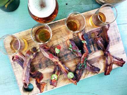 The Father's Day menu at Mudhen Meat and Greens will include a Bacon and Whiskey Flight,...