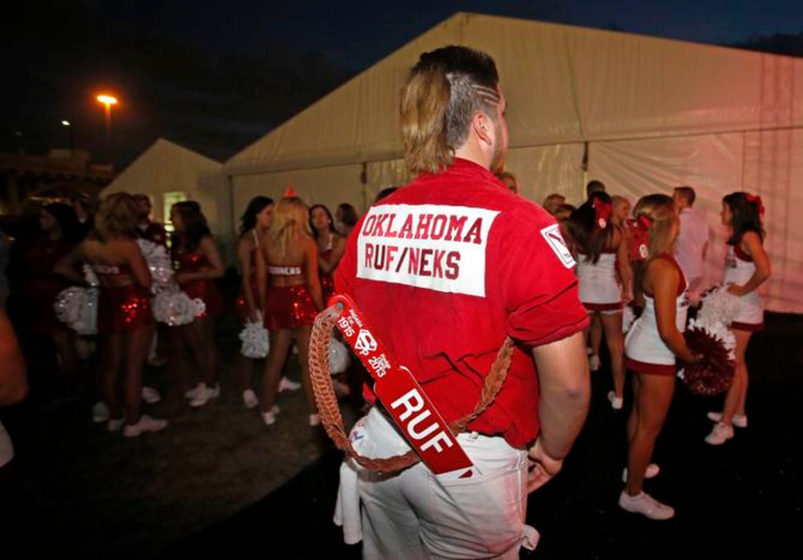 
The Oklahoma University Ruf/Neks arrive at the festivities during part of the "Celebrate...