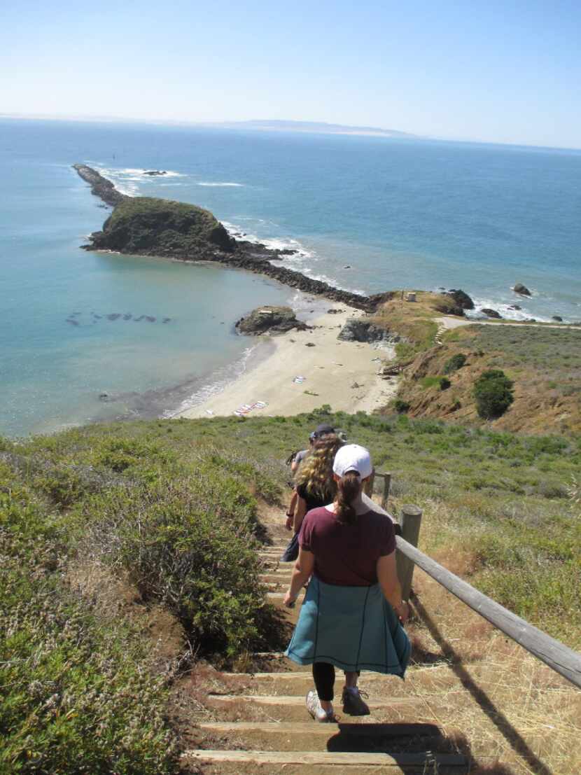 Locals and visitors spend a morning on one of the free Pecho Coast Trail guided hikes on the...