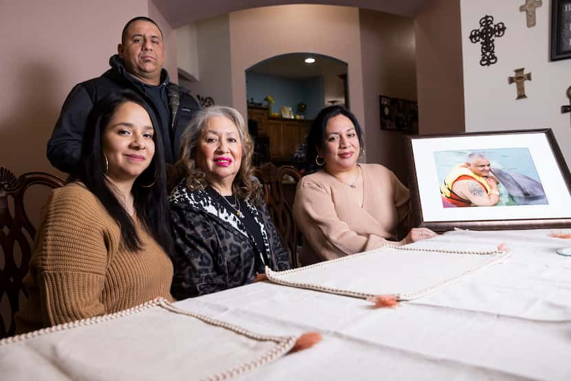 Siblings Annette Arango (left), Alex Arango Jr. and Jennifer Garcia (right) with their mom,...