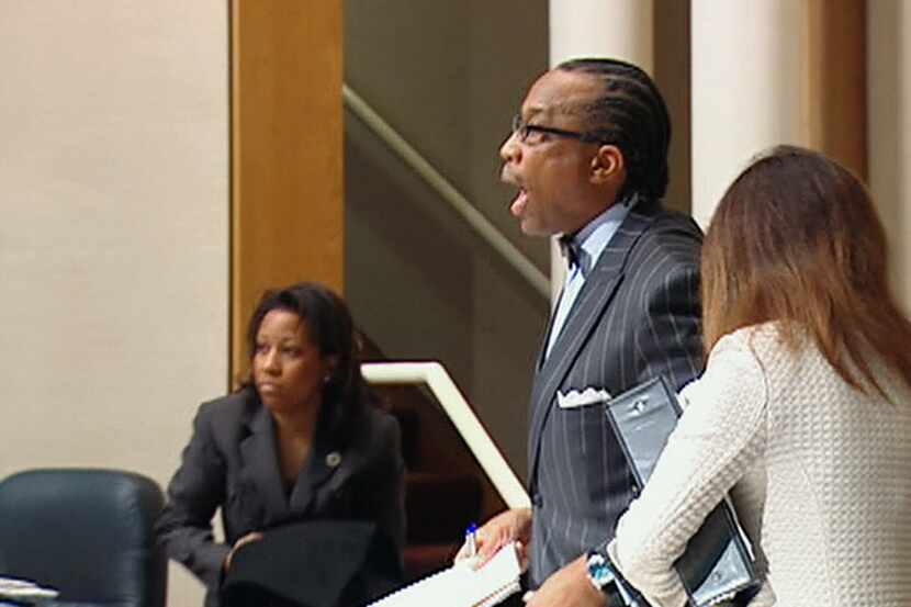 During a 2011 meeting, Dallas County Commissioner John Wiley Price yelled at members of the...