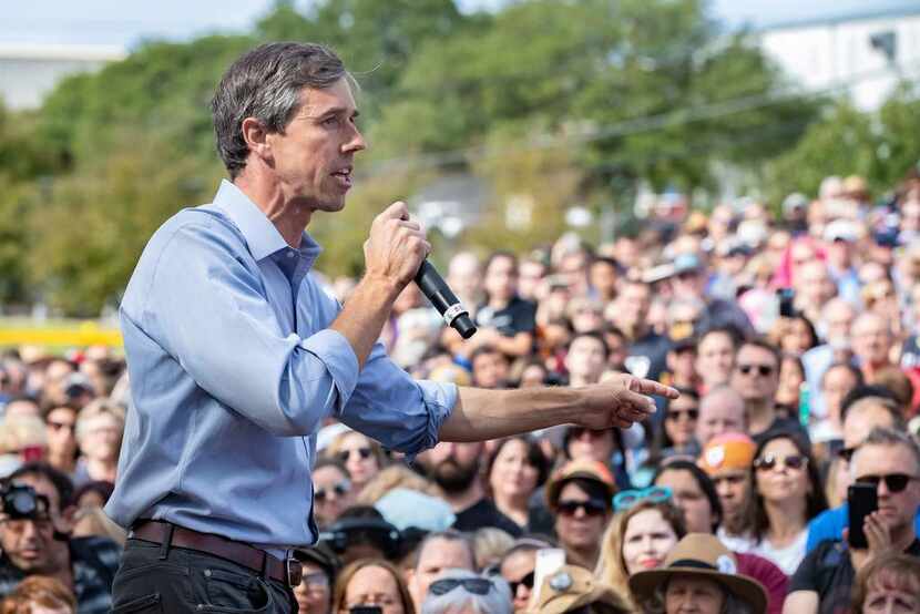Beto ORourke addressed a crowd in Austin during his last public event before election night...