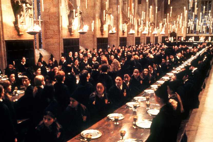 Students gather in the Great Hall in 'Harry Potter and the Sorcerer's Stone.' (Diversity)...