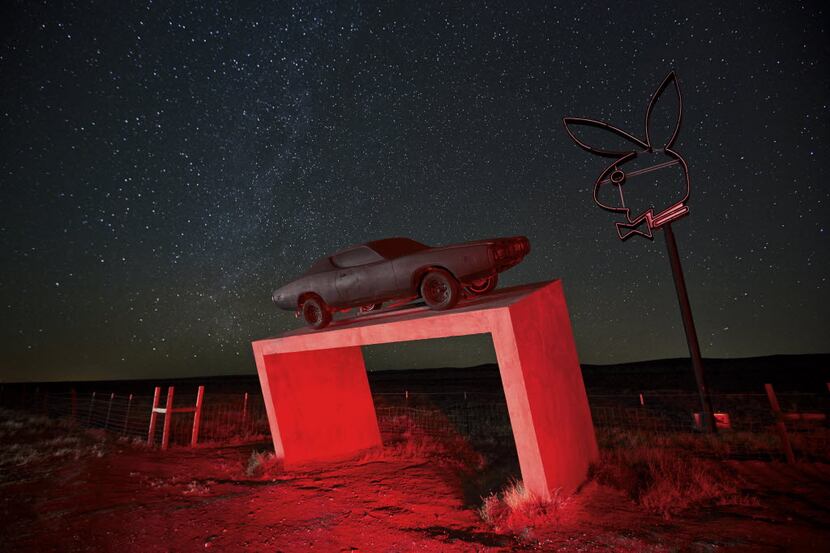 'Playboy Marfa' by artist Richard Phillips at its previous home in West Texas. Today, the...