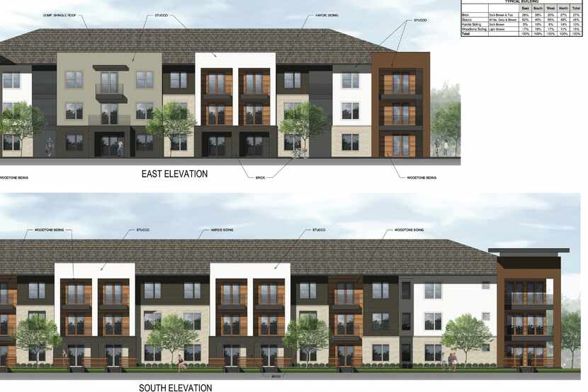 More than 400 apartments are planned in the Hall Park at Richardson project. (Architecture...
