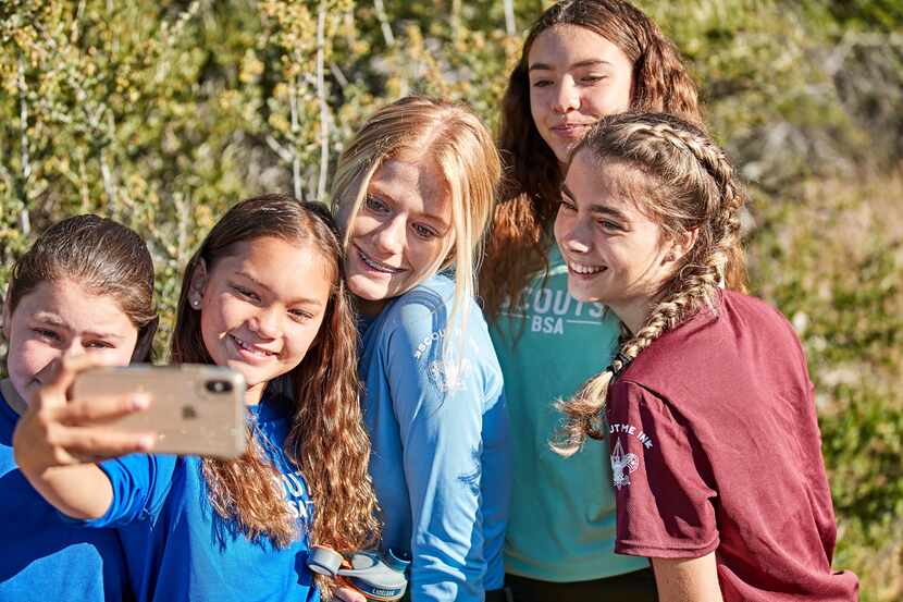 Girls taking a selfie