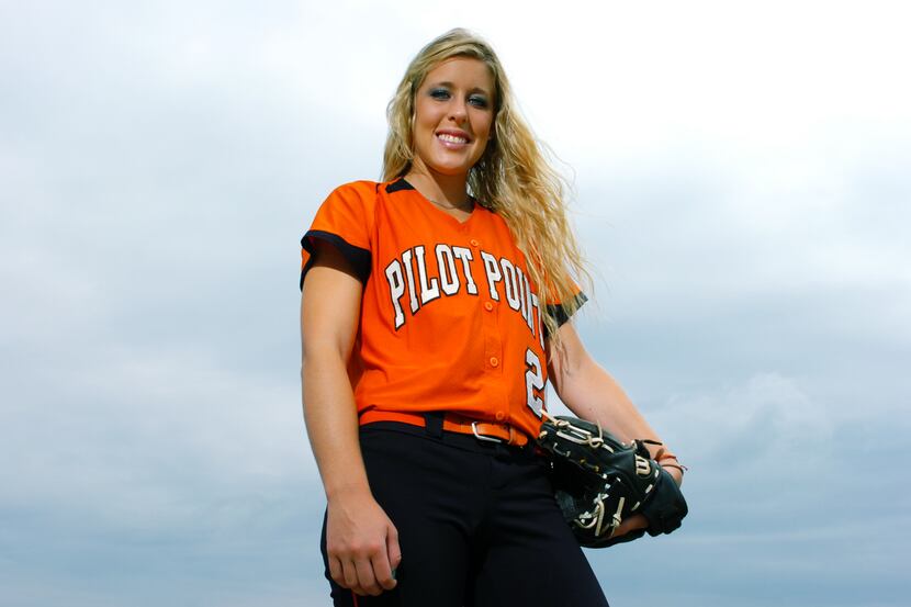 Pilot Point's Skylar Cagle, Denton Record-Chronicle all-area softball player of the year,...